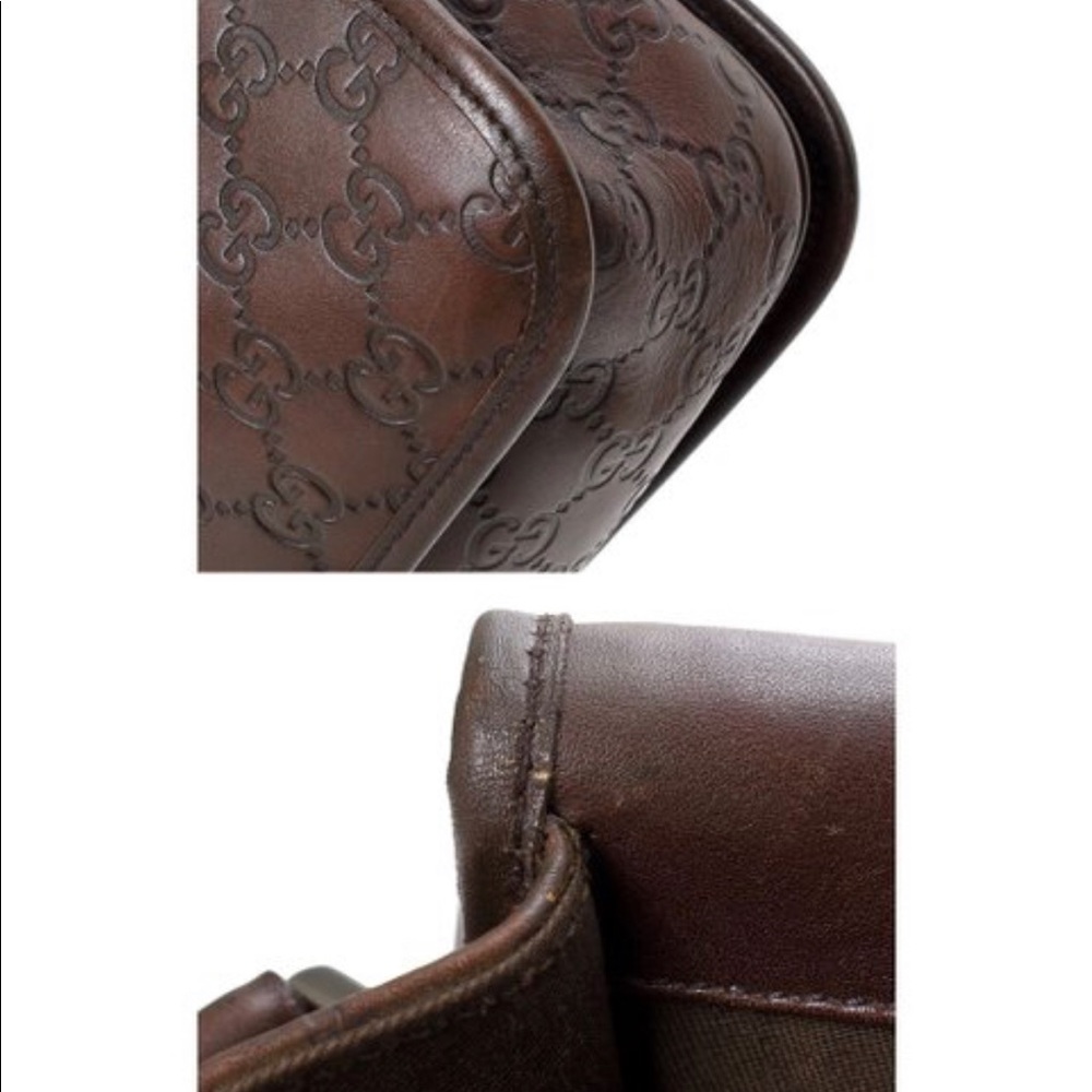 Sold!!!!! PreOwned DarkBrown GG Guccissima Leather - Picture 5 of 14